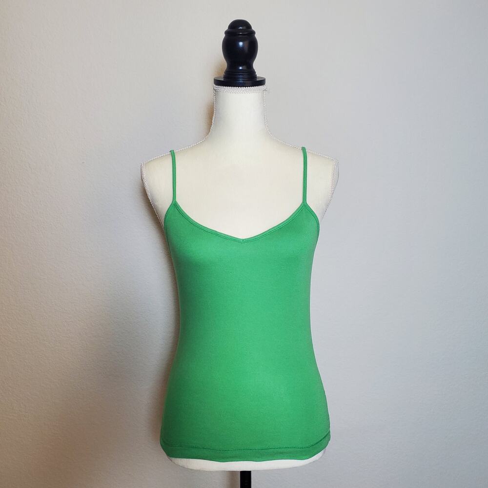 Splendid Green Pima Cotton Modal Cami Tank Small